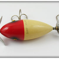 South Bend Red Head White Midget Surf Oreno