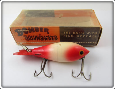 Vintage Bomber Bait Co Red Tail & Head 510 Lure In 6404 Box