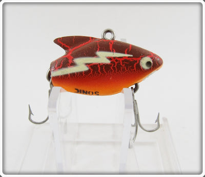 Heddon CBO Red Crayfish/Crackleback Orange With White Lightning Sonic