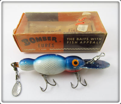 Vintage Bomber Bait Co Blue Mullet Water Dog Lure In 415 Box
