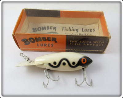 Vintage Bomber Bait Co White Black Shadow Line Lure 508 In Correct Box