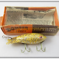Vintage Bomber Bait Co Yellow Silver Flakes 219 Lure In Correct Box
