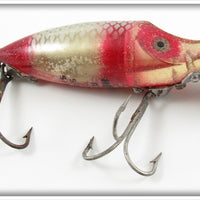 Vintage Heddon Fish Flash Silver & Red River Runt Lure