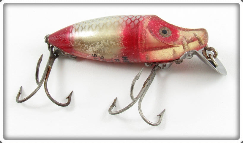 Vintage Heddon Fish Flash Silver & Red River Runt Lure