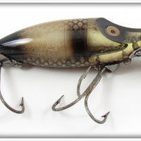 Vintage Heddon Fish Flash Gold & Black River Runt Lure 