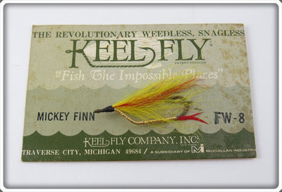 Vintage Keel Fly Company Inc Mickey Finn Fly Rod Lure On Card