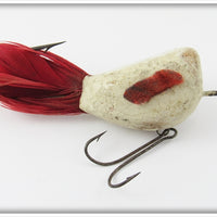 Vintage Jamison White & Red Coaxer Lure 