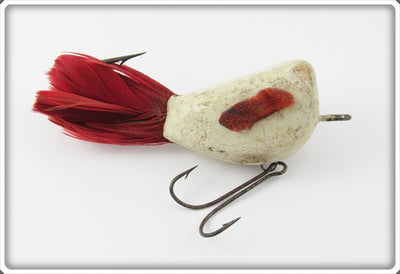 Vintage Jamison White & Red Coaxer Lure 
