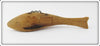 Vintage Unknown Stripped Fish Shaped Decoy