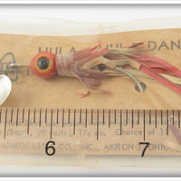 Arbogast Red Hula Spinner On Card