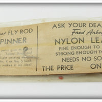 Arbogast Red Hula Spinner On Card