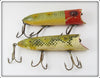 Vintage Heddon Frog Scale Lucky 13 Lure Pair 