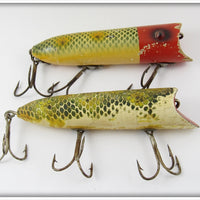 Vintage Heddon Frog Scale Lucky 13 Lure Pair 