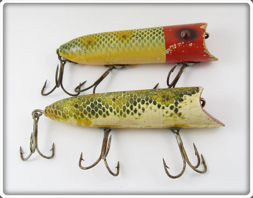Vintage Heddon Frog Scale Lucky 13 Lure Pair 