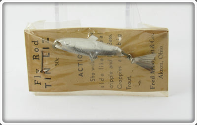 Vintage Fred Arbogast Fly Rod Tin Liz Lure On Card 