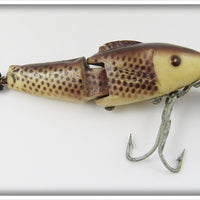 Vintage Unknown Brown Scale Jointed Minnow Lure