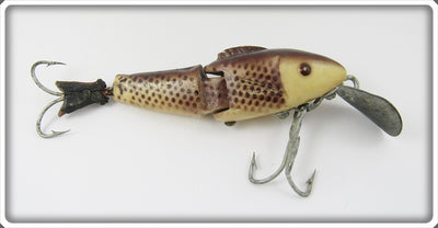 Vintage Unknown Brown Scale Jointed Minnow Lure