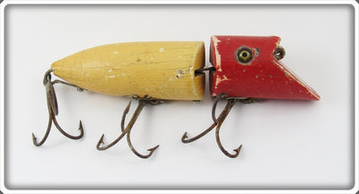 Vintage Heddon Red Head White Zig Wag Lure