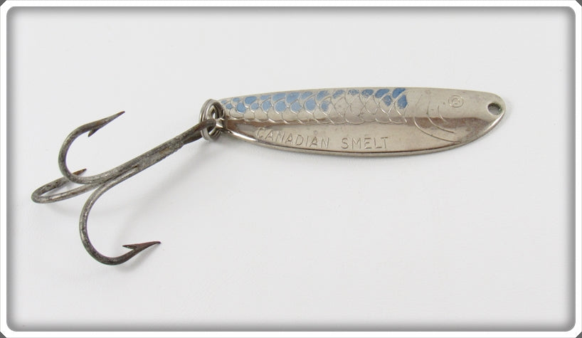 canadian ice fishing lures Vintage Candian Smelt Metal Fish Lure For Sale