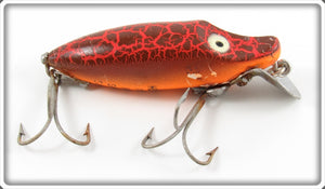 Vintage Heddon Crackleback Orange River Runt Lure