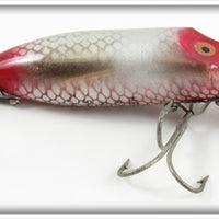 Vintage Heddon Fish Flash Silver & Red River Runt Lure