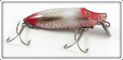 Vintage Heddon Fish Flash Silver & Red River Runt Lure