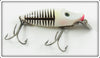 Vintage Heddon Pearl & Black Shore Minnow River Runt Lure