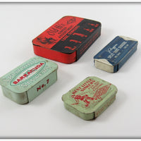 Horrocks & Ibbotson, Barracuda & JC Higgins Split Shot Tin Lot Of Four