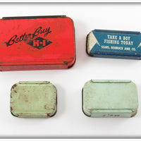 Horrocks & Ibbotson, Barracuda & JC Higgins Split Shot Tin Lot Of Four