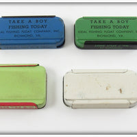 Ideal, Shurkatch & Pflueger Split Shot Tin Lot Of Four