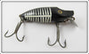 Vintage Heddon Black Shore River Runt Spook Sinker Lure 9119XBW