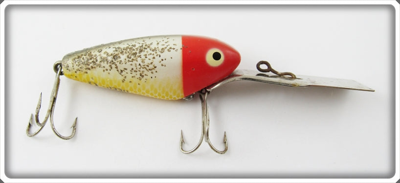 Vintage Heddon Red Head Flitter Deep 6 Lure 9345 RHF