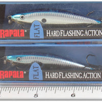 Rapala Blue Chrome Flat Rap Pair In Boxes