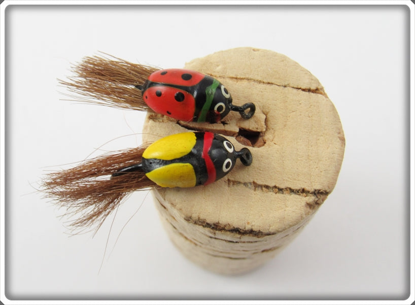 antique fly fishing lures Vintage Lur All Or Millsite Fly Rod Beetle Bug Lure Pair For Sale