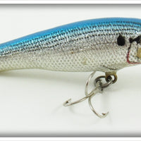 Vintage Bagley Blue On Silver Foil Mighty Minnow Lure 