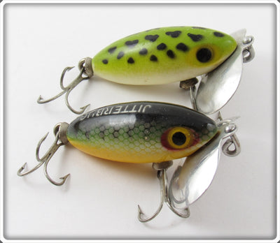 Vintage Fred Arbogast Frog Spot & Perch Jitterbug Lure Pair