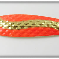 Orange & Gold Hammered Metal Spoon