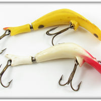 Brook's Yellow Spotted & Red/White Baby Reefer Lure Pair
