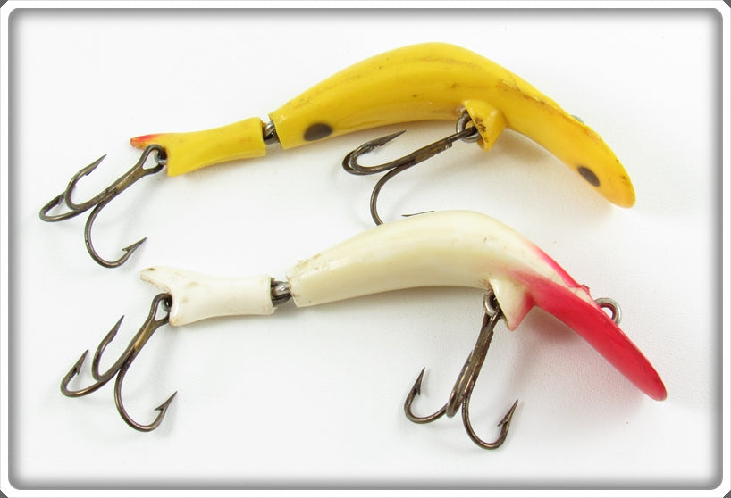 Brook's Yellow Spotted & Red/White Baby Reefer Lure Pair