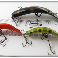 Helin Frog, Black, & Orange Flatfish Lot Of Three