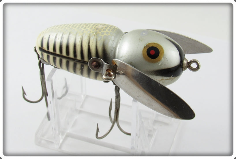 Vintage Heddon Silver Shore Crazy Crawler Lure 2120 XRS