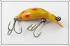 Vintage Heddon Spotted Orange Tiny Tad Lure 390 SO