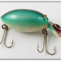 Vintage Hawk Bait Co Green Scale Fish Hawk Lure