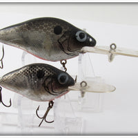 Vintage Lazy Ike Chrome & Black Natural Ike Lure Pair