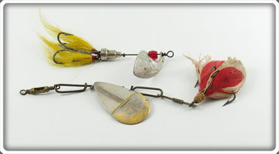 Vintage Pflueger Snapie Blade & Trademark Spinner Lure Pair