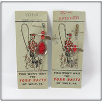 Vintage York Spinner & DO-L Spinner Pair On Cards