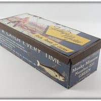 Fishing Master Co Green Musky Minnow Empty Tin