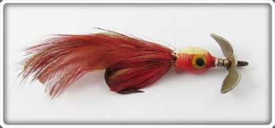 Vintage Peckinpaugh Red & White Underwater Spinner Minnow Fly Rod Lure