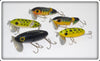 Arbogast Jitterbug Lot: Frog, Perch, And Black