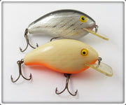 Vintage Rebel Bone & Silver Black Mini R Lure Pair